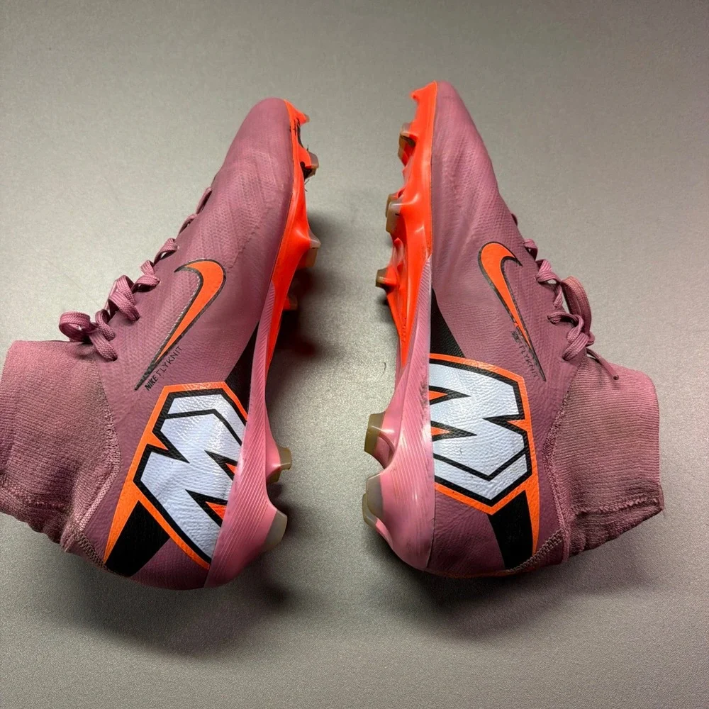Nike Mercurial Superfly 9 Elite FG Soccer Cleats Pink Orange Flyknit Men's 9.5